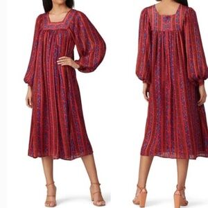 Sweet Baby Jamie Red Floral Boho Dress - Size M